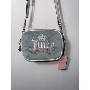 Juicy Couture Dreamy Double Camera Crossbody Sage/Crystal Bag Purse Women NWT‎